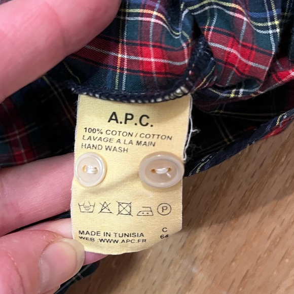 A.P.C. Plaid Button Down Shirt - Picture 8 of 8